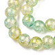 Chapelets de perles en verre craquelé peint DGLA-R053-05F-3