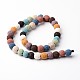 Frosted Dyed Round Synthetic Lava Rock Beads Strands G-F259-08-10mm-2
