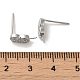 Rhodium Plated 925 Sterling Silver Micro Pave Cubic Zirconia Stud Earring Findings STER-P056-04P-3
