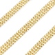 Chaînes de perles à billes triple ligne en laiton CHC-M025-13G-1
