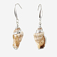 Colliers pendentif coquille spirale électrolytique et ensembles de bijoux boucles d'oreilles SJEW-JS01007-03-8
