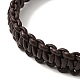 Bracelet cordon cuir tressé avec 304 fermoir aimanté acier inoxydable pour homme femme BJEW-C021-10-4
