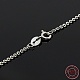 Rhodium Plated 925 Sterling Silver Necklaces STER-M034-33B-1