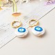 3D Printed Evil Eye Round Imitation Pearl Earrings for Girl Women EJEW-JE04605-4