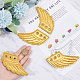 GORGECRAFT 2 Pairs Gold Shoe Wings Shiny Charms Attractive Angel Shoes Decorations Accessory for Daily Sports Style Collocation Fashion Roller Skate High Top Canvas Sneaker Decor Supplies DIY-WH0214-39C-3