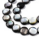 Natur schwarz Lippe Shell Perlen Stränge SSHEL-N003-152-3