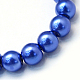 Cottura dipinto di perle di vetro perlato fili di perline rotondo X-HY-Q003-4mm-28-2