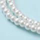 Cottura dipinto di perle di vetro perlato fili di perline rotondo HY-Q003-4mm-01-4
