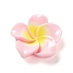 オペーク樹脂カボション  プルメリアの花  ピンク  20x20.5x6.5mm RESI-G068-02D-1