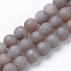 Chapelets de perles en agate de géode naturelle druzy électrolytique X-G-R345-8mm-58-1