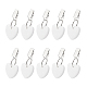 PandaHall 10pcs Tablecloth Weights Hangers Heart Shape Stone Table Cloth Weights with Stainless Steel Clips White Heart Stone Tablecloth Weights Clips HJEW-PH0001-21-1