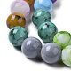 Spray Painted Glass Beads Strands DGLA-MSMC001-9-3