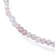 Bracelets en perles de quartz fraise naturelles BJEW-JB04555-05-2