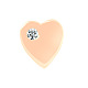Alloy Heart Watch Band Studs MOBA-PW0001-78A-1