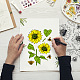 Globleland girasoli timbri trasparenti per fai da te scrapbooking ape fiore foglie silicone trasparente timbro sigilli per carte creazione di album di foto giornale decorazione della casa DIY-WH0167-57-0540-2
