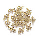 Tibétain métal d'alliage de style fleur de lis pendentifs X-PALLOY-EA8747Y-AG-2