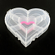 Des conteneurs de stockage de perles coeur en plastique CON-Q023-18-1