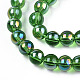 Chapelets de perles en verre transparent électrolytique GLAA-T032-T4mm-AB07-2