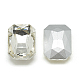 Cabujones de cristal con rhinestone RGLA-T079-4x6mm-01-2
