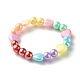 Set di braccialetti elasticizzati con perline acriliche opache per bambini BJEW-JB06406-6