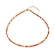 Natural Carnelian Beaded Necklaces for Women NJEW-JN03789-02-1