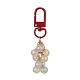 Placage de porte-clés pendentif en perles acryliques HJEW-JM01068-3