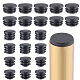 GORGECRAFT 30PCS 3 Sizes Round Plastic Hole Plugs 20mm 25mm 30mm Tubing Inserts Black End Caps Pipe Inner Plugs Fastener for Chair Leg Inserts Anti-Slip Ribbed Tube Furniture Fences Glide Protection AJEW-GF0008-01-1