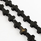 Dyed Natural Black Agate Stone Bead Strands G-R185-03-1