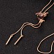 Toucan Long Adjustable Alloy Rhinestone Lariat Necklaces NJEW-F193-I02-RG-1