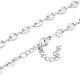 304 Stainless Steel Coffee Bean Chain Necklaces NJEW-O123-01P-2
