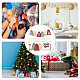 Sacchetti regalo di lino natalizio rettangolo 24 pz 3 colori con ornamenti pendenti numero 1~24 ABAG-WH0035-039-5