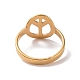 Ионное покрытие (ip) 201 кольцо из нержавеющей стали со знаком мира RJEW-J051-43G-3