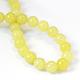 Jade natural de limón hebras de perlas redondo G-E334-8mm-07-3