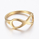 イオンプレーティング（ip）304ステンレスフィンガー指輪  無限大  ゴールドカラー  サイズ6~9  16~19mm RJEW-H125-01G-2