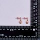 Clear Cubic Zirconia Cat Paw Print Dangle Stud Earrings EJEW-SW00011-16-8