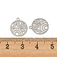 Ciondoli con decorazioni in metallo inciso in ottone KKC-D001-19P-3