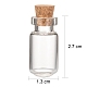 ガラスボトルビーズ瓶保存容器  コルク栓付き  ウィッシングボトル  透明  13x27mm  ボトルネック：直径9mm  容量：3.5ml（0.12液量オンス） X-CON-Q017-3