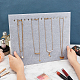 Fingerinspire graues Samt-Halsketten-Display-Board mit 17 Haken 37x30x10 Halsketten-Display-Halter rechteckiger Halsketten-Display-Ständer Halsketten-Organizer für Show NDIS-WH0010-02A-3