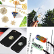 SUNNYCLUE 40 Sheets Copper Resin Stickers Resin Supplies Transparent Decorate Stickers with Holographic Clear Film for Resin Craft DIY Jewelry in Assorted Shapes DIY-SC0010-59-7