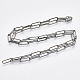 Fabricación de collar de cadena de clip de papel ovalado redondo de latón MAK-S072-05B-B-2