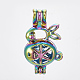 Plated Alloy Bead Cage Bunny Pendants PALLOY-S119-094-1