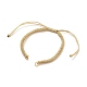 Fabrication de bracelet en cordon de polyester tressé réglable AJEW-JB00763-01-1