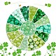 PandaHall 15 Color Green Glass Beads for Jewelry Making GLAA-PH0001-54-6