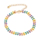Bracelets de chaînes d'épis en laiton émaillé BJEW-JB05744-1