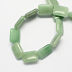 Rectangle Shaped Gemstone Natural Green Aventurine Beads Strands G-S112-19-2