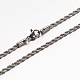 Colliers avec chaîne de corde en 304 acier inoxydable NJEW-E026-09P-1