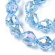 Transparentes perles de verre de galvanoplastie brins EGLA-N006-079B-3