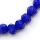 Chapelets de perles en verre opaques solides X-GLAA-R166-4mm-02L-2