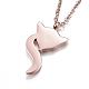 304 Stainless Steel Pendant Necklaces NJEW-F158-08RG-2