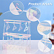 Soportes de exhibición de aretes de acrílico transparente EDIS-WH0024-07-4